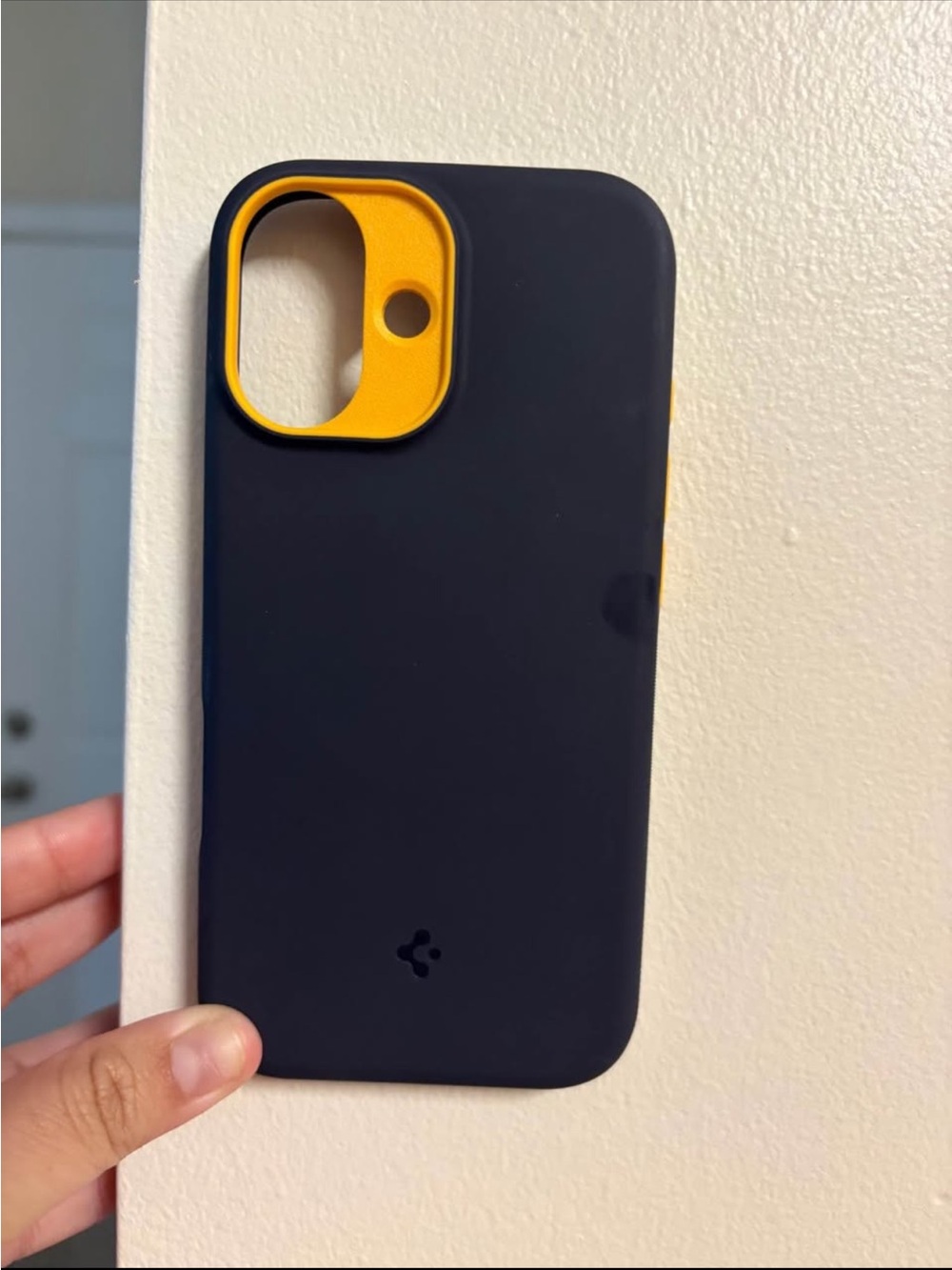Spigen Black Case with Yellow Camera Trim